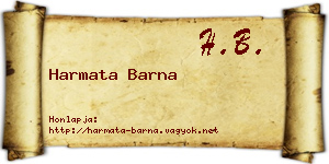 Harmata Barna névjegykártya